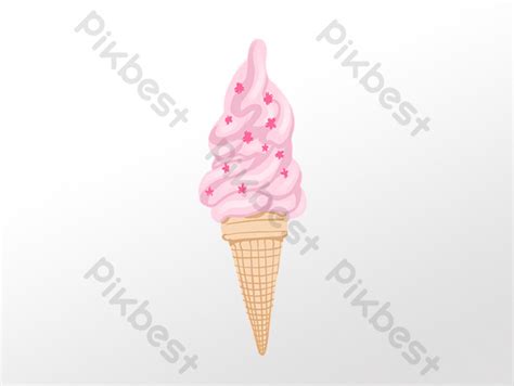 Drawing Pink Cherry Blossom Ice Cream Illustration Png Images Psd Free Download Pikbest