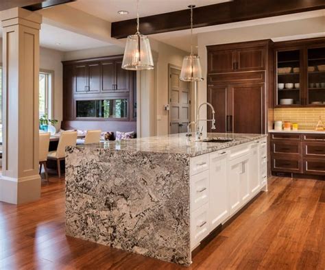 Beautiful Waterfall Kitchen Islands Countertop Designs Designing Idea