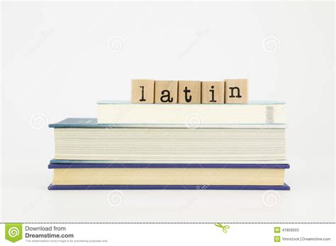The latin word nemo in english vocabulary. Latin Language Word On Wood Stamps And Books Stock Image ...