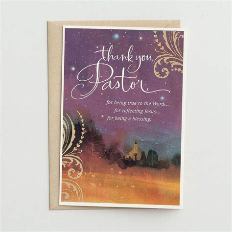 Ministry Appreciation Thank You Pastor 1 Premium Card Thank You