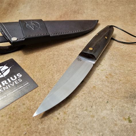 Full Tang Puukko Knife With Bog Oak Handle Dated 7000 Years Sirius Knives