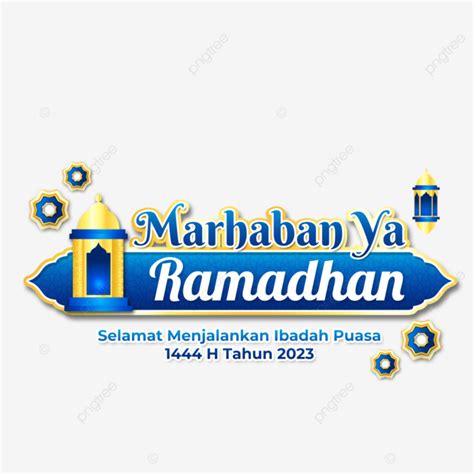 Banner Marhaban Ya Ramadhan 2023 With Golden Lantern And Various