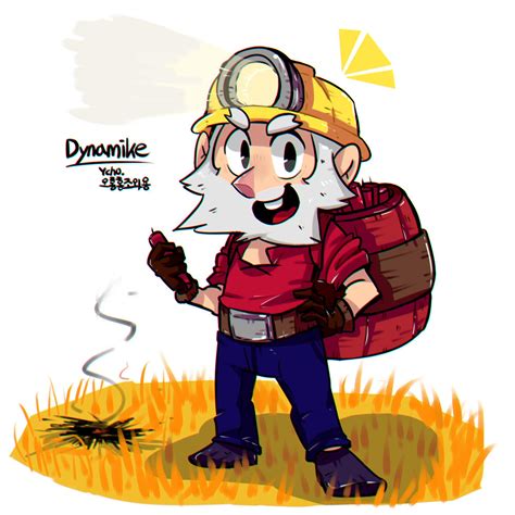 He's an insane old man working in the mines, who has an unhealthy obsession with explosives. Dynamike drawing | Brawl Stars Amino