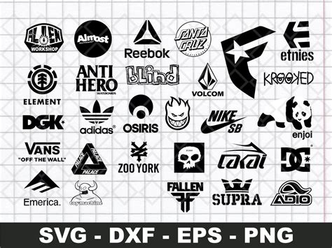 Skateboard Brands Logos Svg Bundle Vectorency Ubicaciondepersonas