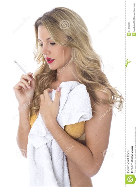 Young Woman Smoking A Cigarette Stock Photo Image 51078653