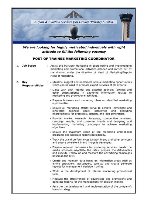 Airport Job Vacancies in Sri Lanka