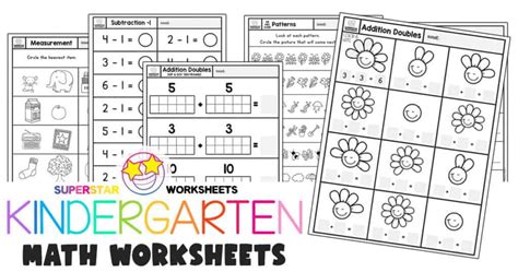 Kindergarten Worksheets Superstar Worksheets Free Printable