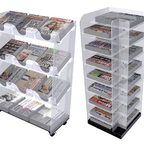 Perspex Newspaper Display Racks Various Styles To Choose From