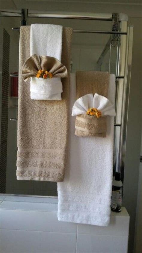 Bathroom towels don't have to be plain and boring if you don't want them to be. Towels For Bathroom Ideas 20 | Bathroom towel decor ...