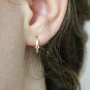 14ct Gold Diamond Huggie Hoop Earrings By Amulette Notonthehighstreet Com
