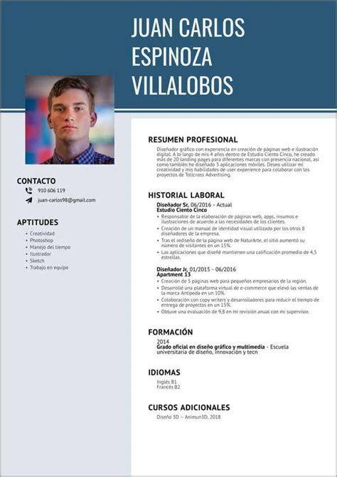 15 Plantillas De Curriculum Vitae Para Rellenar Gratis