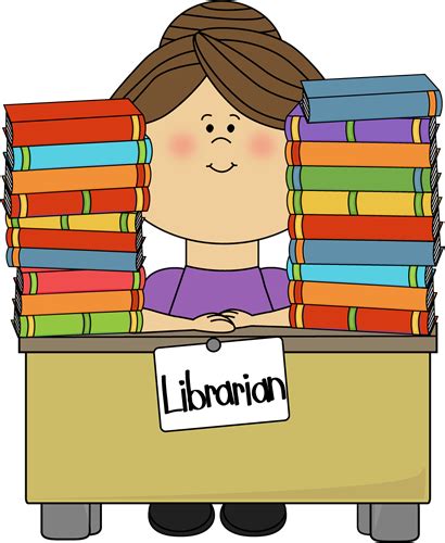 Librarian Clip Art - Librarian Image | Library activities, Library skills, Elementary library