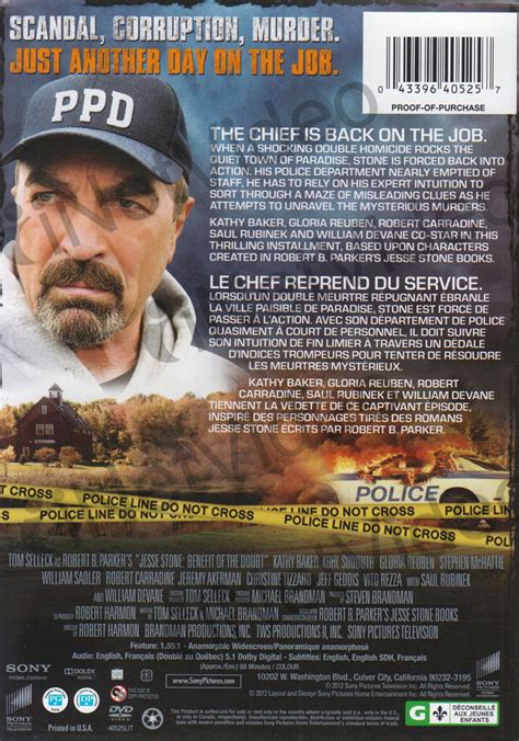Jesse Stone Benefit Of The Doubt Bilingual On Dvd Movie