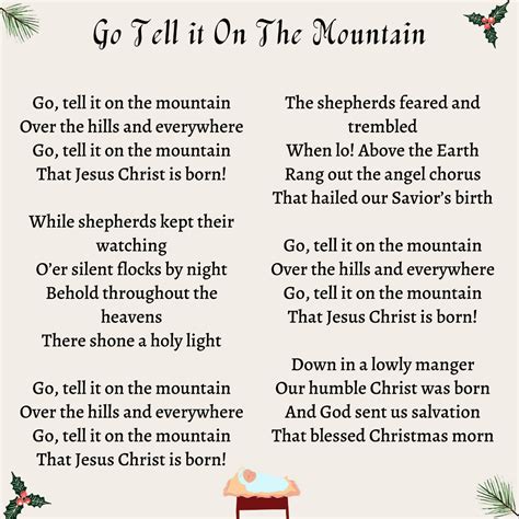 Go Tell It On The Mountain Lyrics Origins And Video