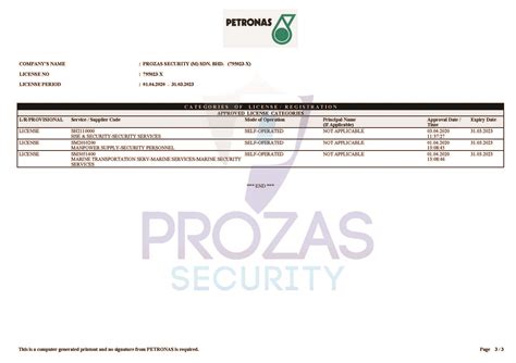 An organisation has established a systematic approach to continually improve its energy performance, energy efficiency and sustainable energy use and consumption. Licence & Registration - Prozas Security