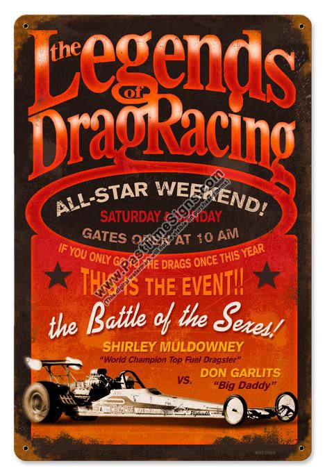 Legends Of Drag Racing Vintage Metal Sign