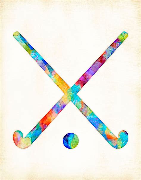 Field Hockey Sticks Watercolor Custom Art Print Signed By Dan Etsy