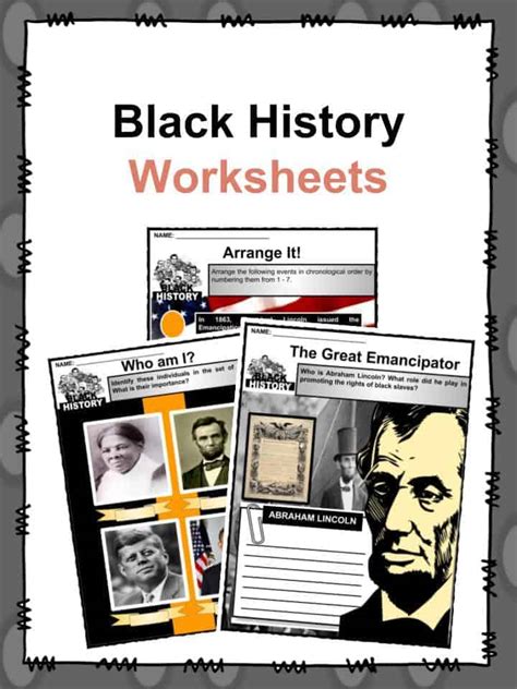 Black History Facts And Worksheets Black History Month 2022 Worksheets