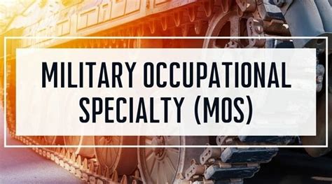 Military Occupational Specialty Mos