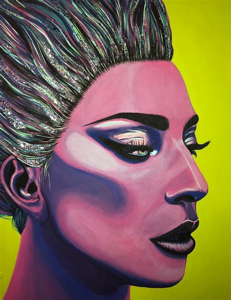 Original Lady Gaga Acrylic Painting Etsy