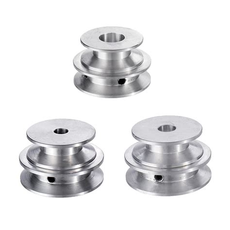 Aluminum Alloy 40and50mm Double Groove Pulley 8 20mm Fixed Bore V Shape