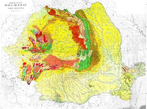 Romania Harta Geologica Profu De Geogra