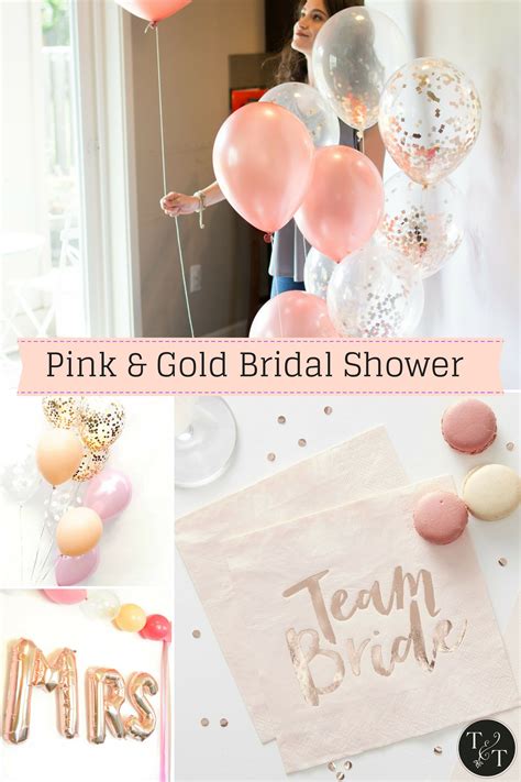 The Best Rose Gold Party Decorations Gold Bridal Shower Decorations