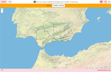 Mapa Para Jugar ¿dónde Está Relieve De Andalucía Mapas Interactivos