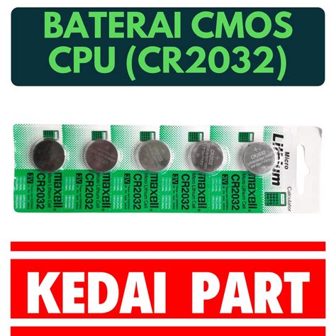 Jual BATERAI CMOS CPU CR2032 20MM Shopee Indonesia