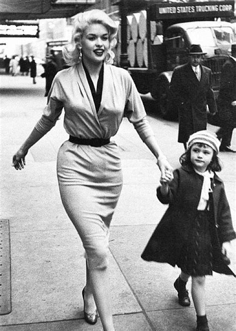 Jayne Mansfield And Her First Born Daughter Jayne Marie Mansfield In Ny