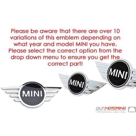 Mini Cooper Logo Replacement Emblem Badge Rear Mini Cooper