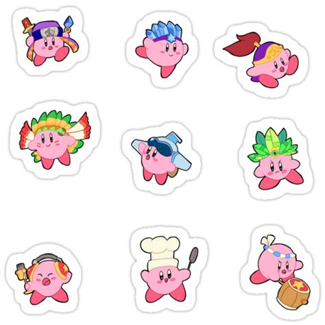 Kirby Stickers Set 2 Stickers By Feefles Redbubble