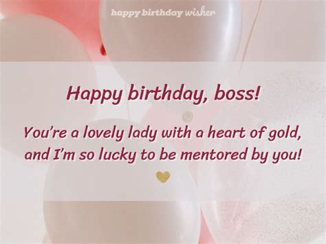 A Lovely Boss Lady With A Heart Of Gold Happy Birthday Wisher