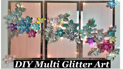 Easy Diy Glitter Art Multi Colour Youtube