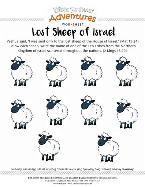 The Good Shepherd And Lost Sheep Worksheet Sundayschoolist