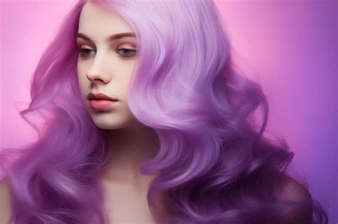 Premium Ai Image A Woman With Purple Hair And Purple Hair