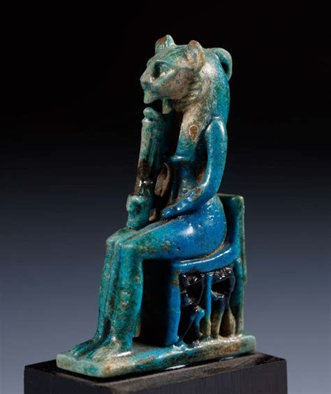 Oud Egyptisch Faience Egyptisch Amulet Van De Godin Sekhmet Sakhmet