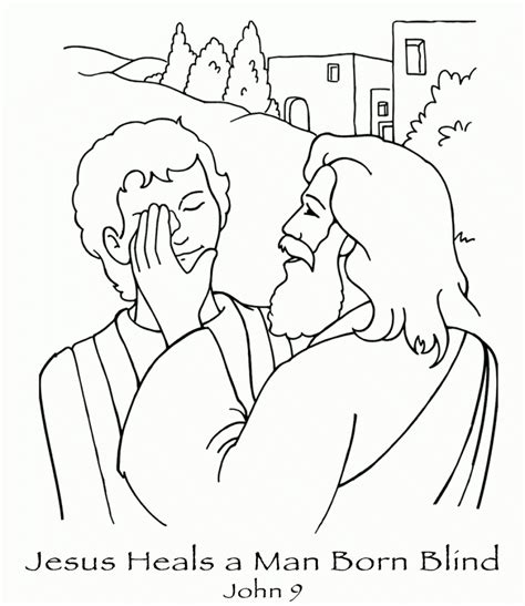 Coloring Pages Of Jesus Healing