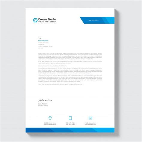Download customizable and printable free templates to make letterheads for your business from the brother creative center. Modern Company Letterhead | Free letterhead template word ...
