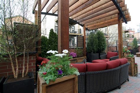 This roof terrace design prioritises space for entertaining. 40 Lush Yet Well Trimmed Terrace Garden Ideas for a ...