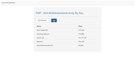 ?> just thought it worth mentioning. PHP - Sort Multidimensional Array By Key | Free Source ...