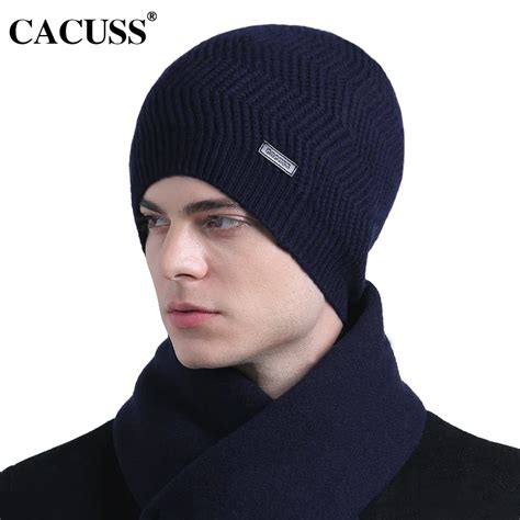 Cacuss Brand Hats Autumn Winter Hats Men Use Elastic Wool Hats Knitted