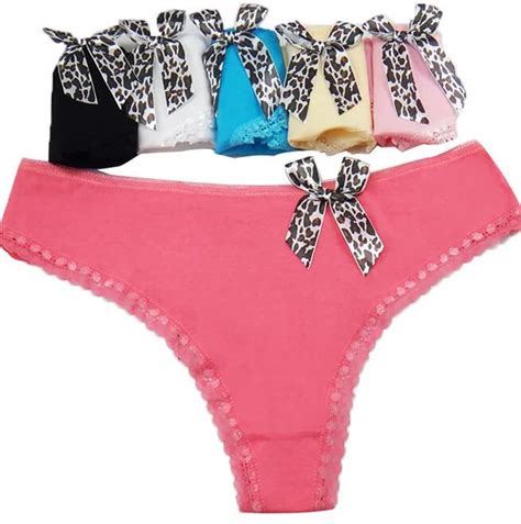 3pcs Cotton Thongs G Strings Womens Panties Girl Briefs Sexy Fashion Solid Underwear T Pants G