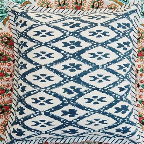 blue cotton block printed cushion cover size 16 16 inches at rs 135 piece in jaipur