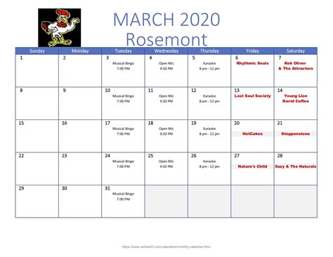 March Monthly Rosemont Wing King