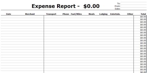 Best Images Of Printable Blank Expense Report Blank Monthly Expense Hot Sex Picture