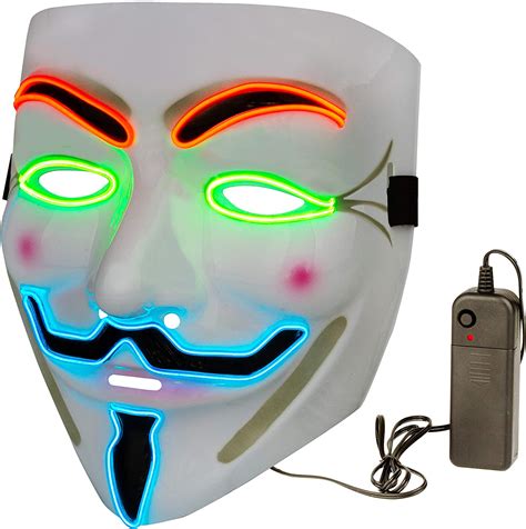 Diximus Halloween Masks Led Mask V For Vendetta Mask Anonymous Guy