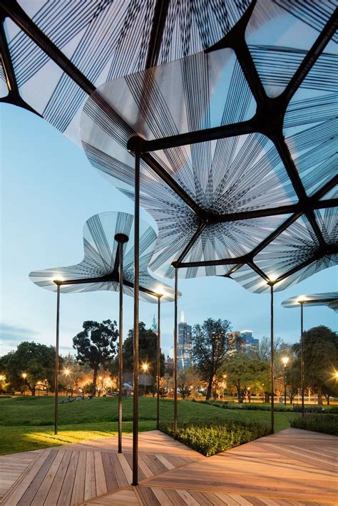 Tender Canopy Pavilion In Melbourne Parametrik Mimari Peyzaj