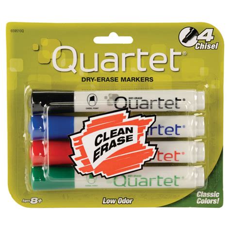 Quartet Non Toxic Classic Low Odor Dry Erase Markers Chisel Point 4