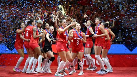 turkish women s volleyball team wins european champions title